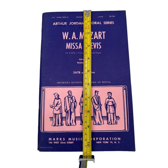 Vintage Missa Brevis W A Mozart Choral Music Songbook SATB & Piano - Picture 6 of 7